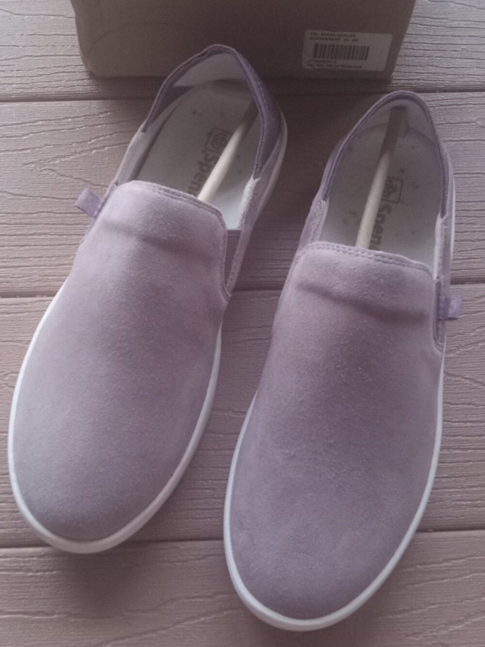 Spenco womens Saylor Elderberry size 8 wide shoes, new.